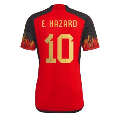 Fotbalové Dres Belgie Eden Hazard #10 Domácí MS 2022 Krátký Rukáv